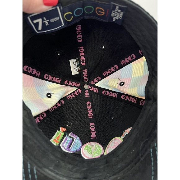 *NEW* VTG COOGI OF AUSTRALIA RAINBOW CHECK FITTED BASEBALL CAP HAT SIZE 7 1/2 - Picture 6 of 9